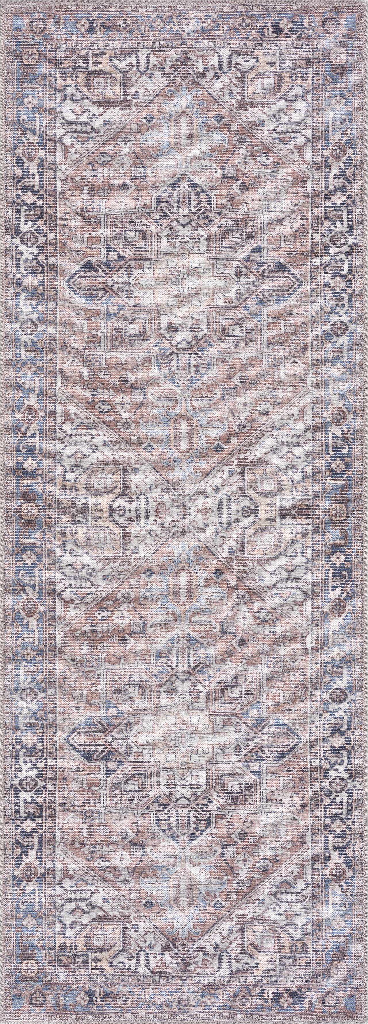 Viho Vintage Flat Pile Washable Rug - Clearance