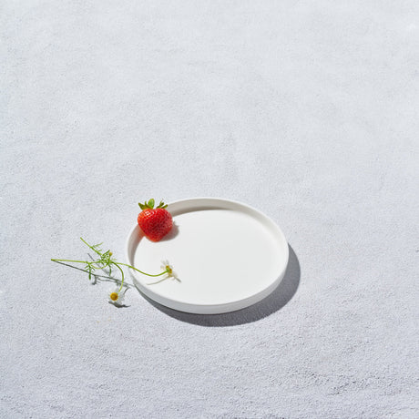 Aidan, Stackable Bone China, Round Plate-Set of 4