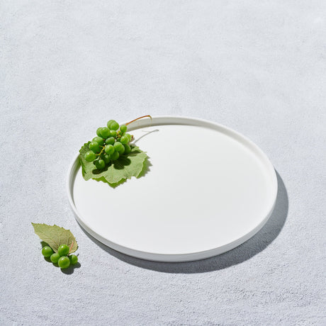 Aidan, Stackable Bone China, Round Plate-Set of 4