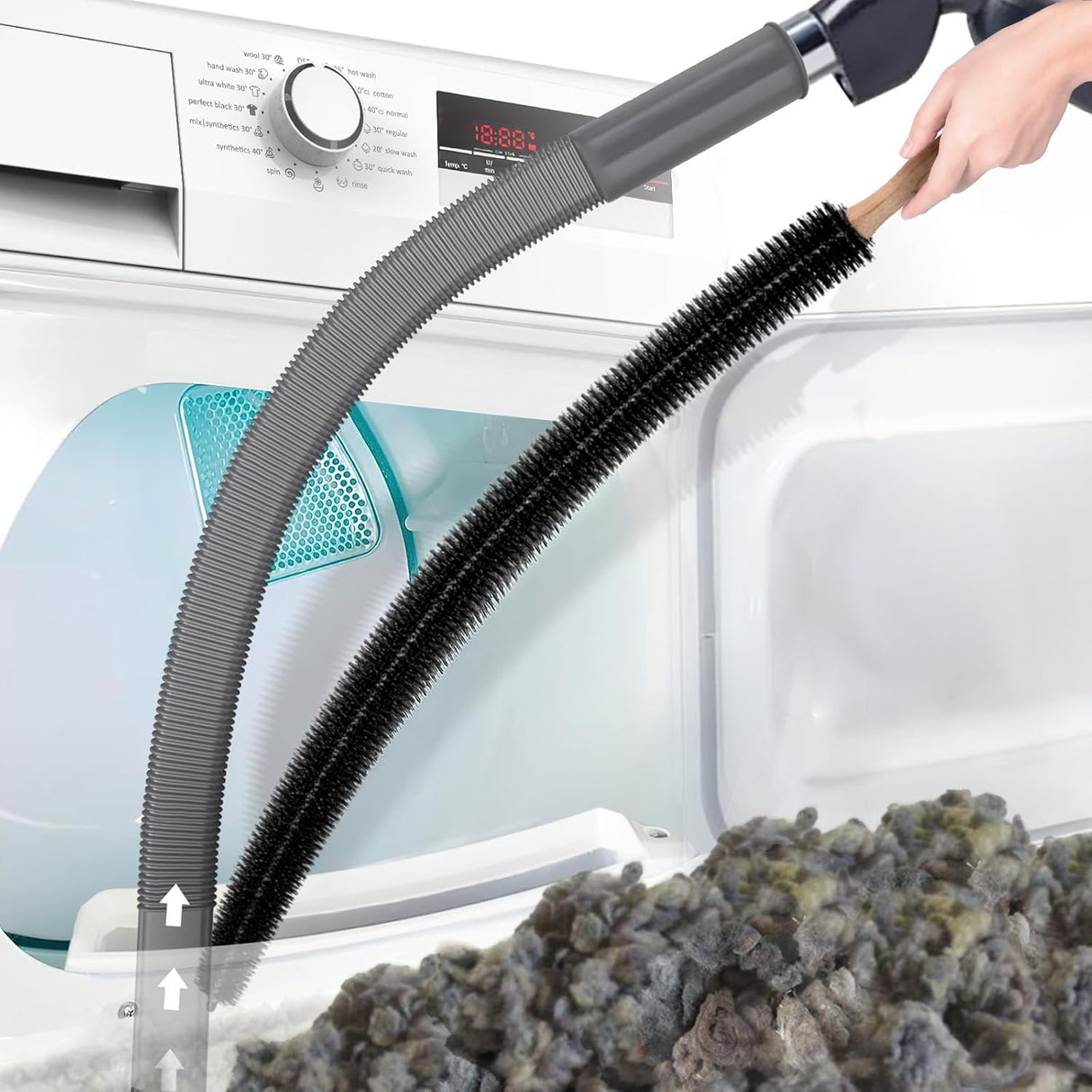 Flexible Dryer Vent Cleaning Brush Long Reach Lint Removal Tool 114cm