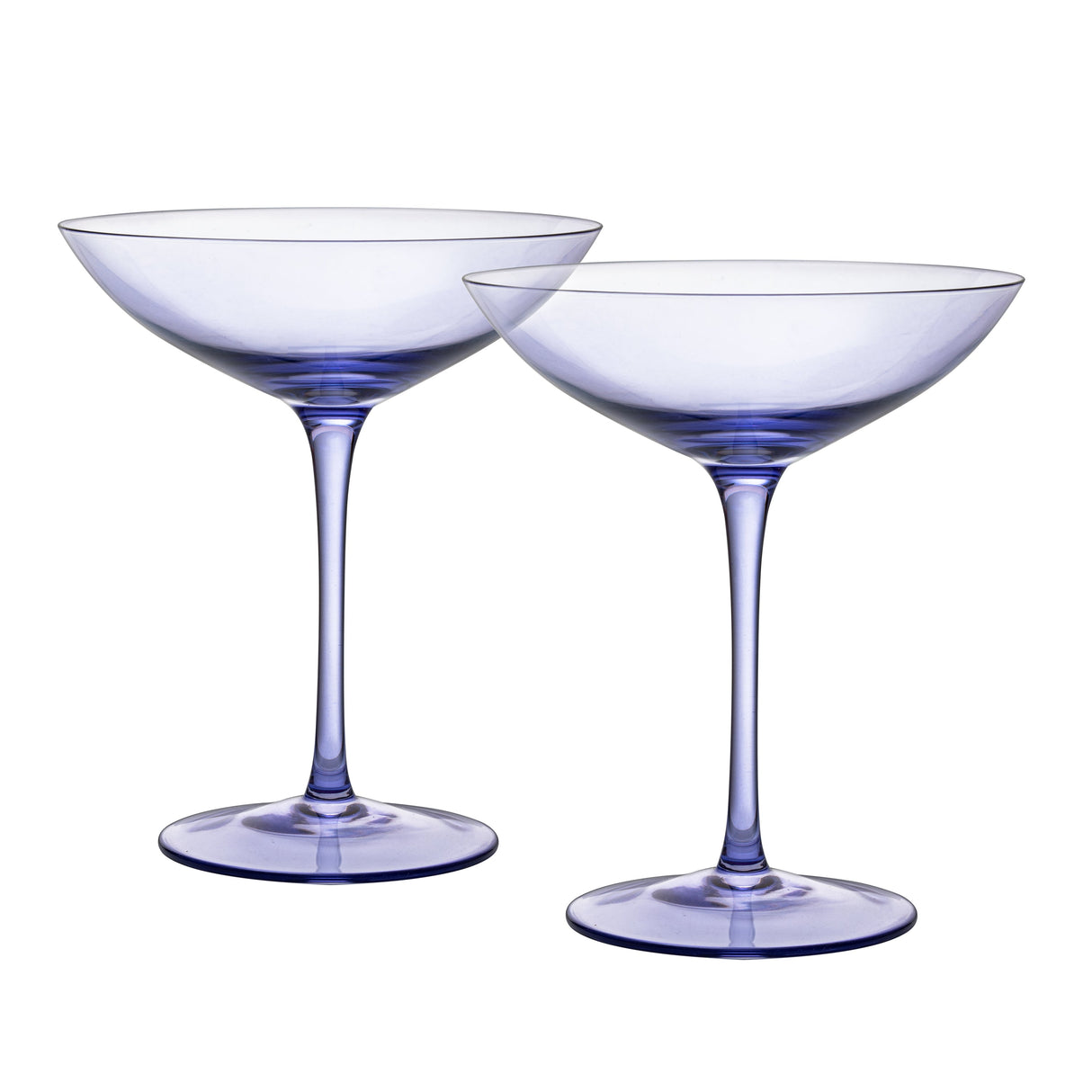 Corso-Champagne-Coupe-Cocktail-Glassware,-Set-of-2,-Purple-Coupe