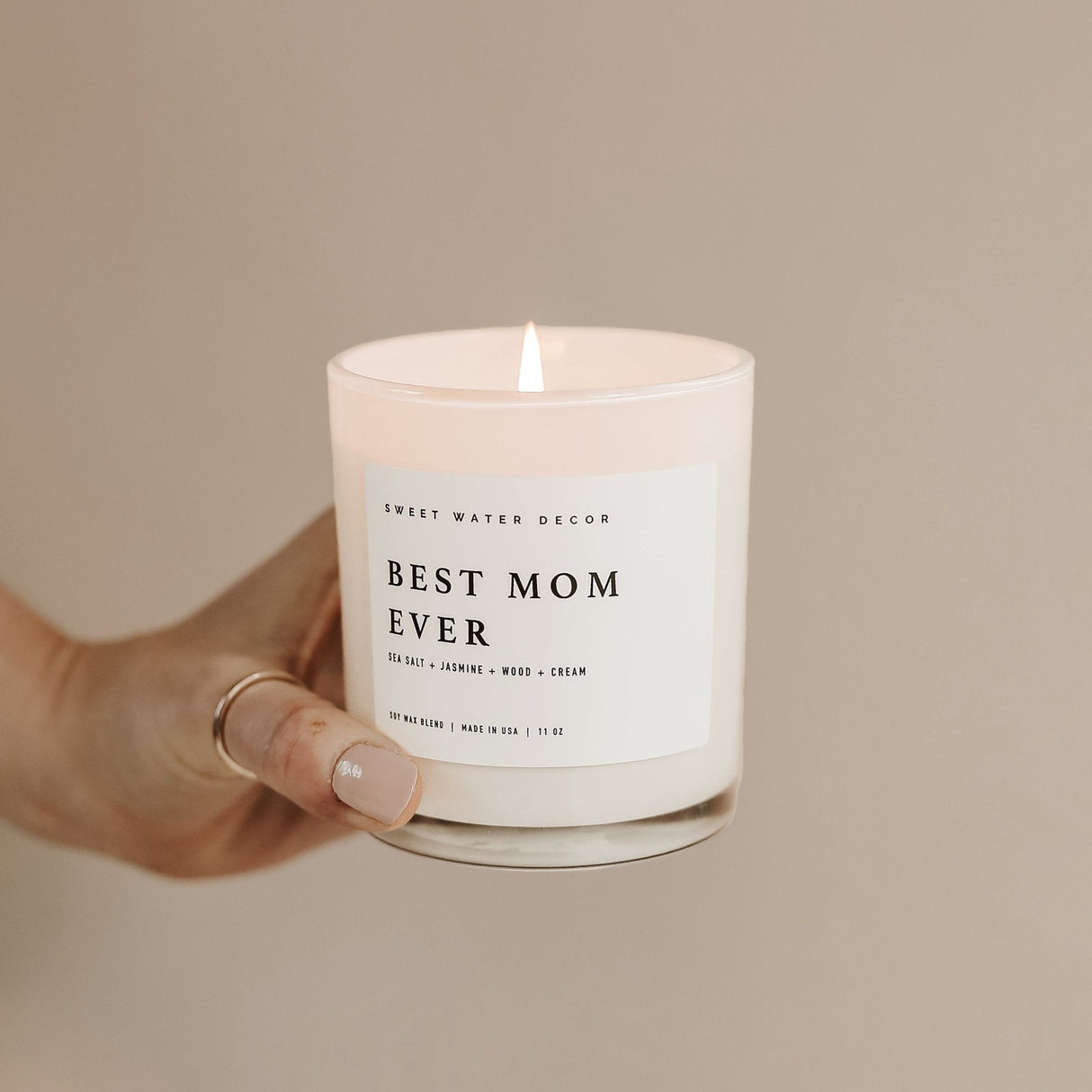 Best Mom Ever! Soy Candle - White Jar - 11 oz (Spa Day)