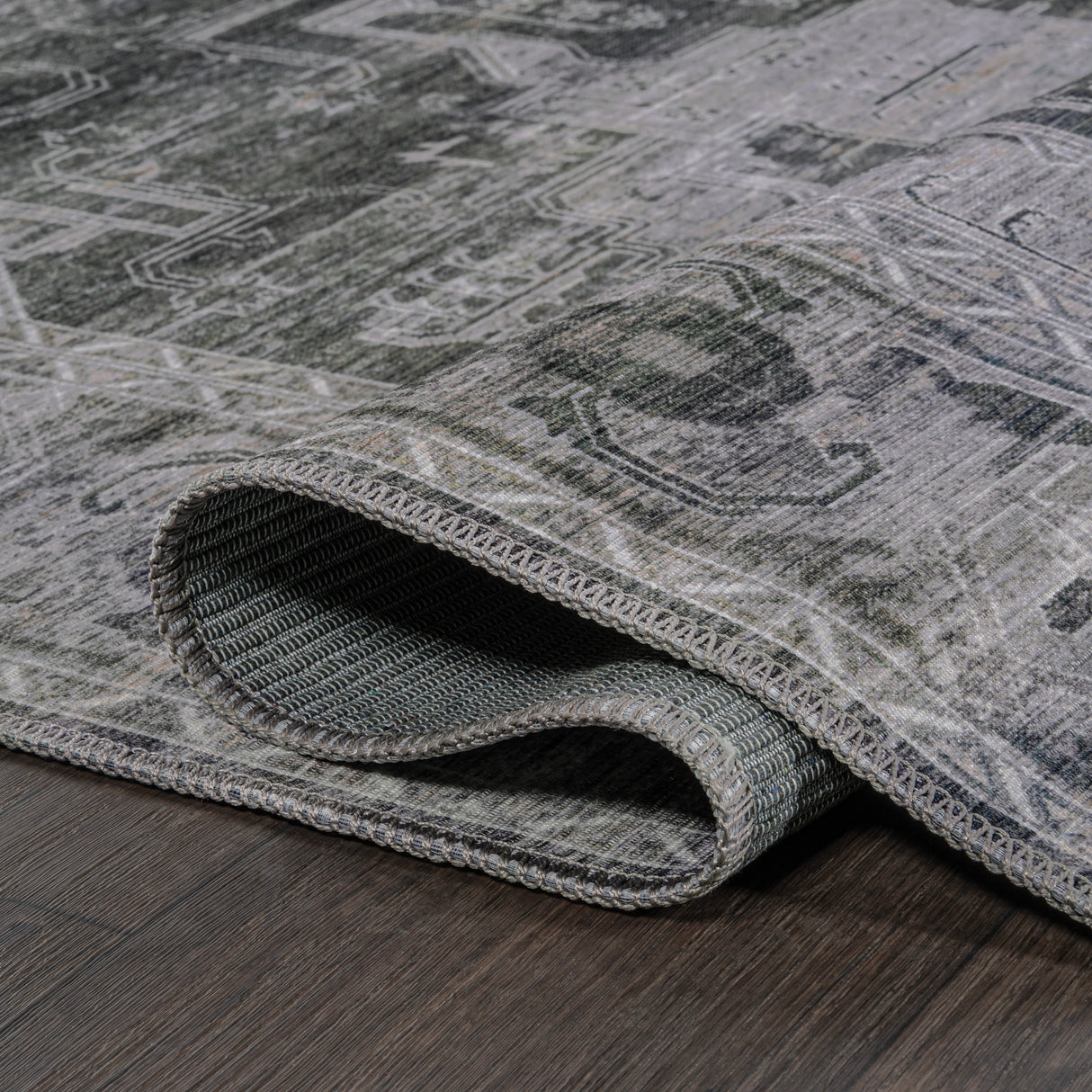 Alanya Ornate Medallion Machine-Washable Area Rug