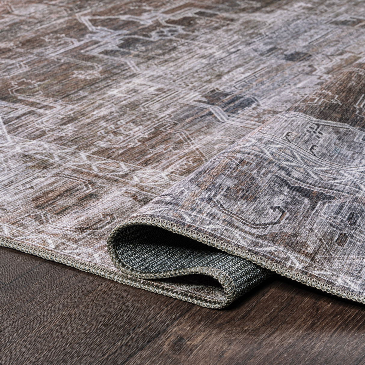 Alanya Ornate Medallion Machine-Washable Area Rug