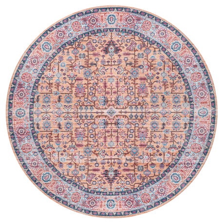 Kemer All-Over Persian Machine-Washable Round Area Rug