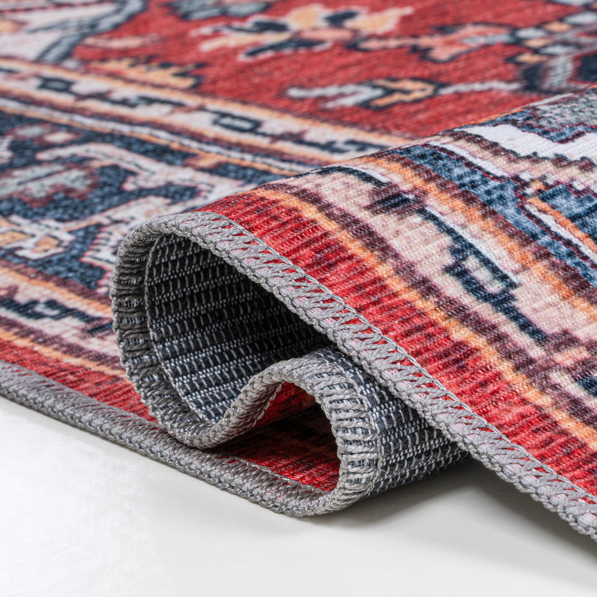 Cirali Ornate Large Medallion Machine-Washable Square Area Rug