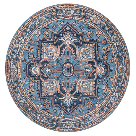 Cirali Ornate Large Medallion Machine-Washable Round Area Rug