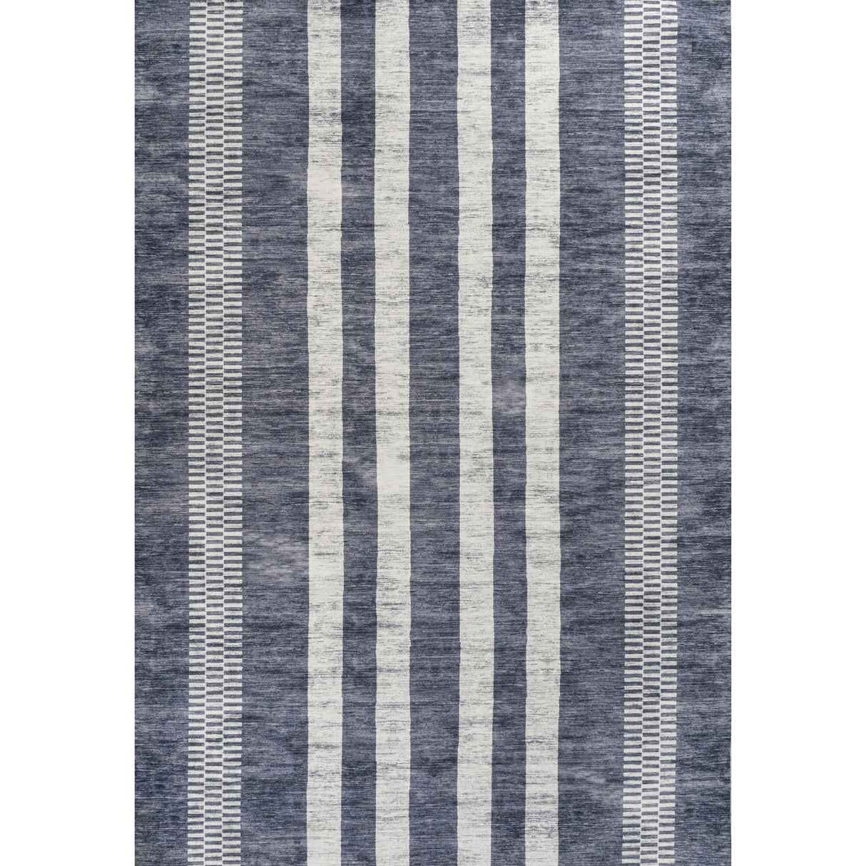 Vichy Geometric Simple Striped Machine-Washable Area Rug