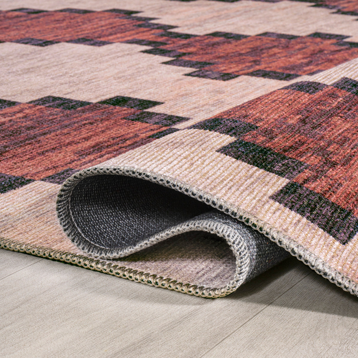 Timantii Modern Trellis Kilim Machine-Washable Runner Rug