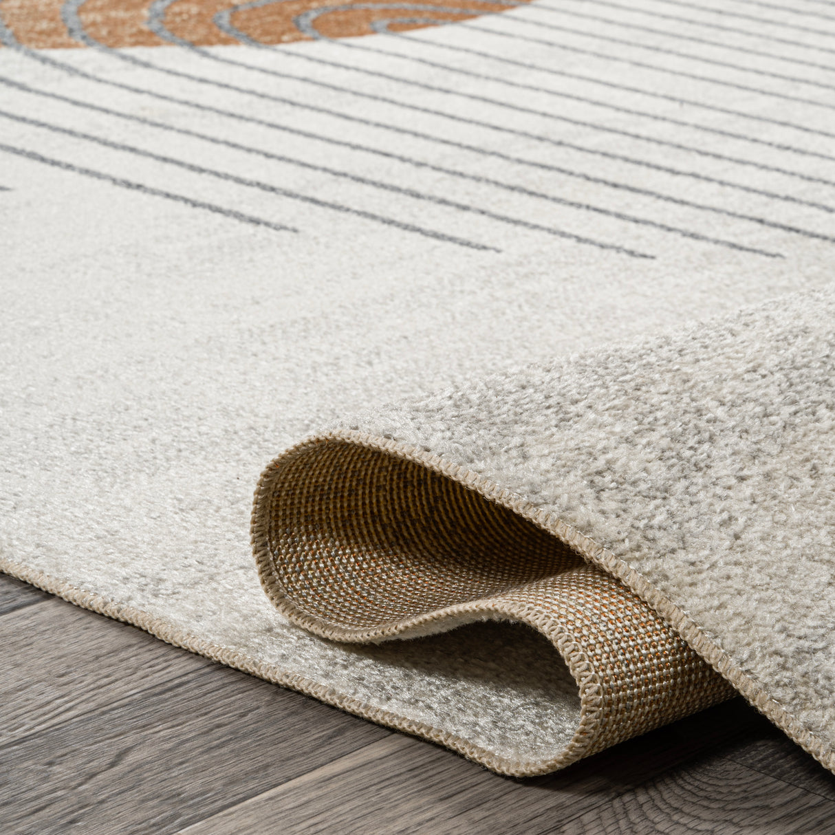 Kallax Geometric Modern Low-Pile Machine-Washable Runner Rug