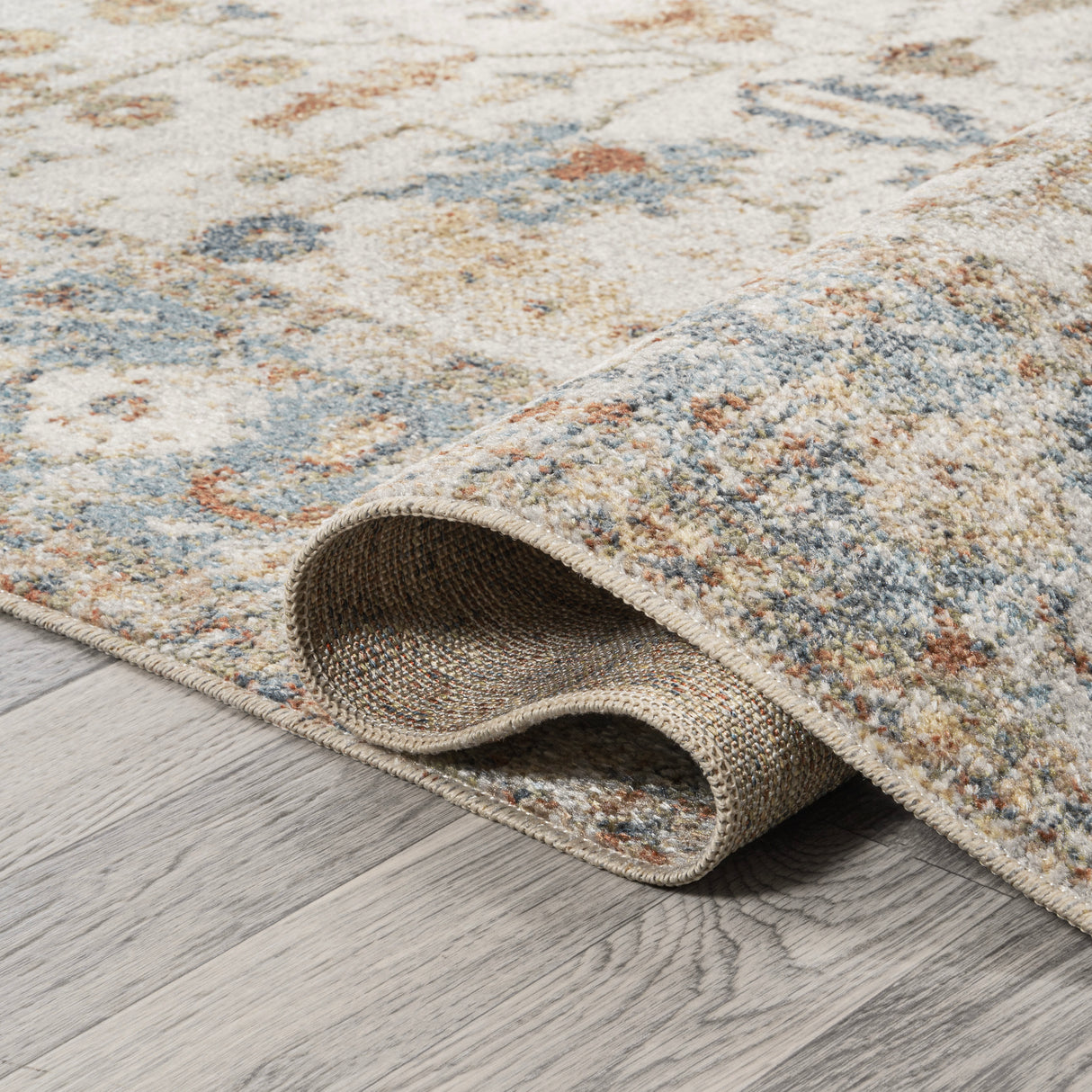 Hiero Persian Border Low-Pile Machine-Washable Runner Rug