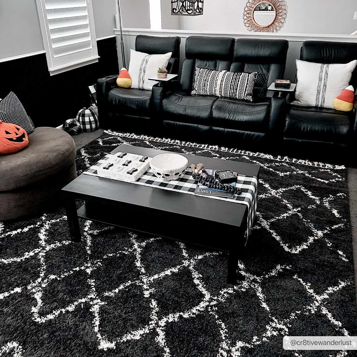 Wallagrass Black Moroccan Shag Rug