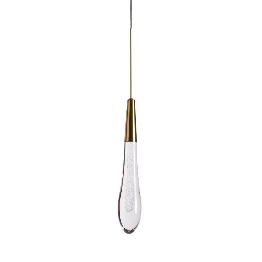 Seeded Glass Raindrop Pendant Light 1-Light 3-Light E12 Fixture