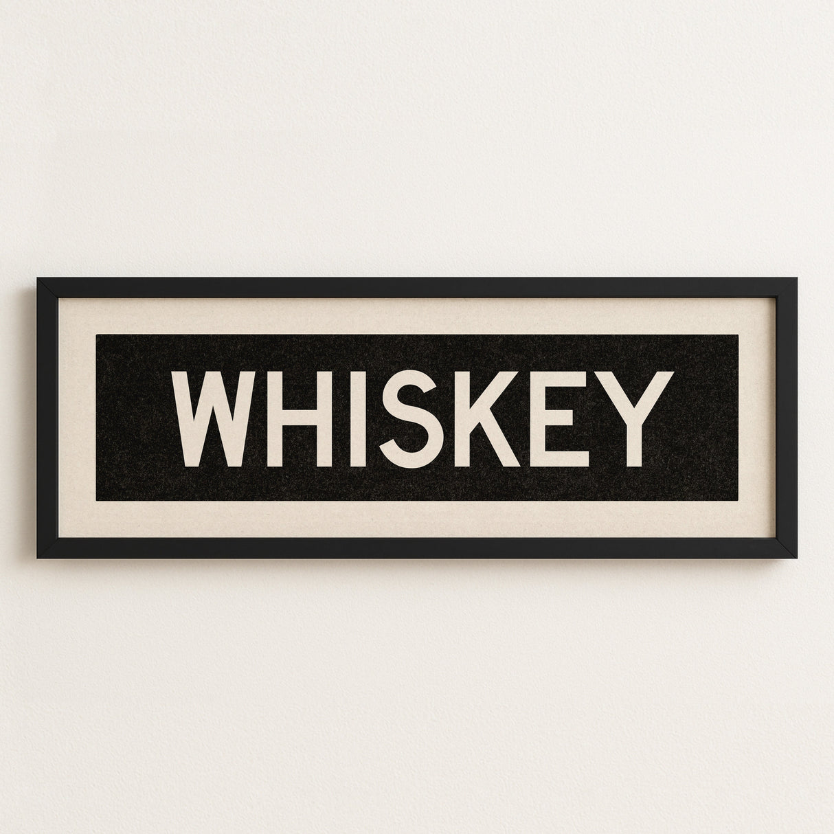 Framed Whiskey Bus Scroll Sign