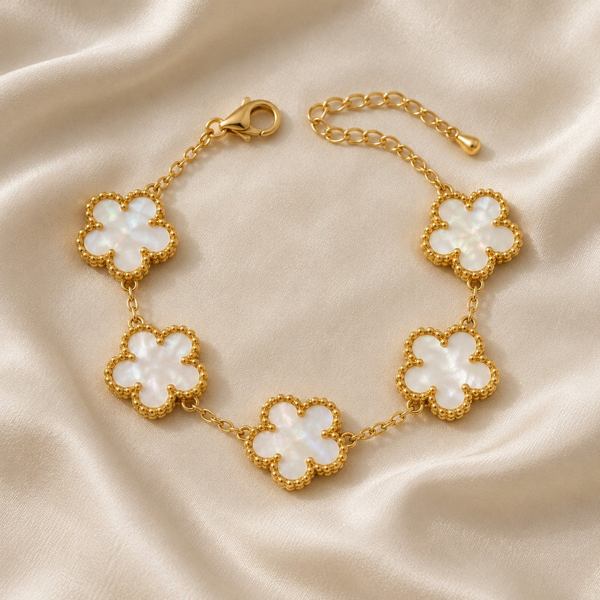 Title: 18k Gold Plated Bloom Line Bracelet
