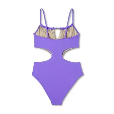 Shade & Shore Women's Bead Detail One Piece Swimsuit Cut Out Tunneled Swimwear