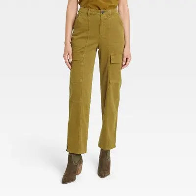 Universal Thread Women's Utility Cargo Pants High-Rise Loose Fit Stretchy