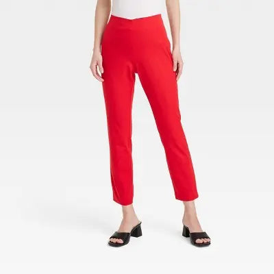 A New Day Women's Skinny Slim High Rise Ankle Length Ankle Pants Stretch