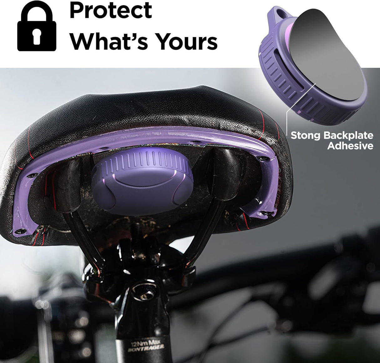 Waterproof Airtag Case Compatible with Apple Airtag Keychain Holder (Purple)