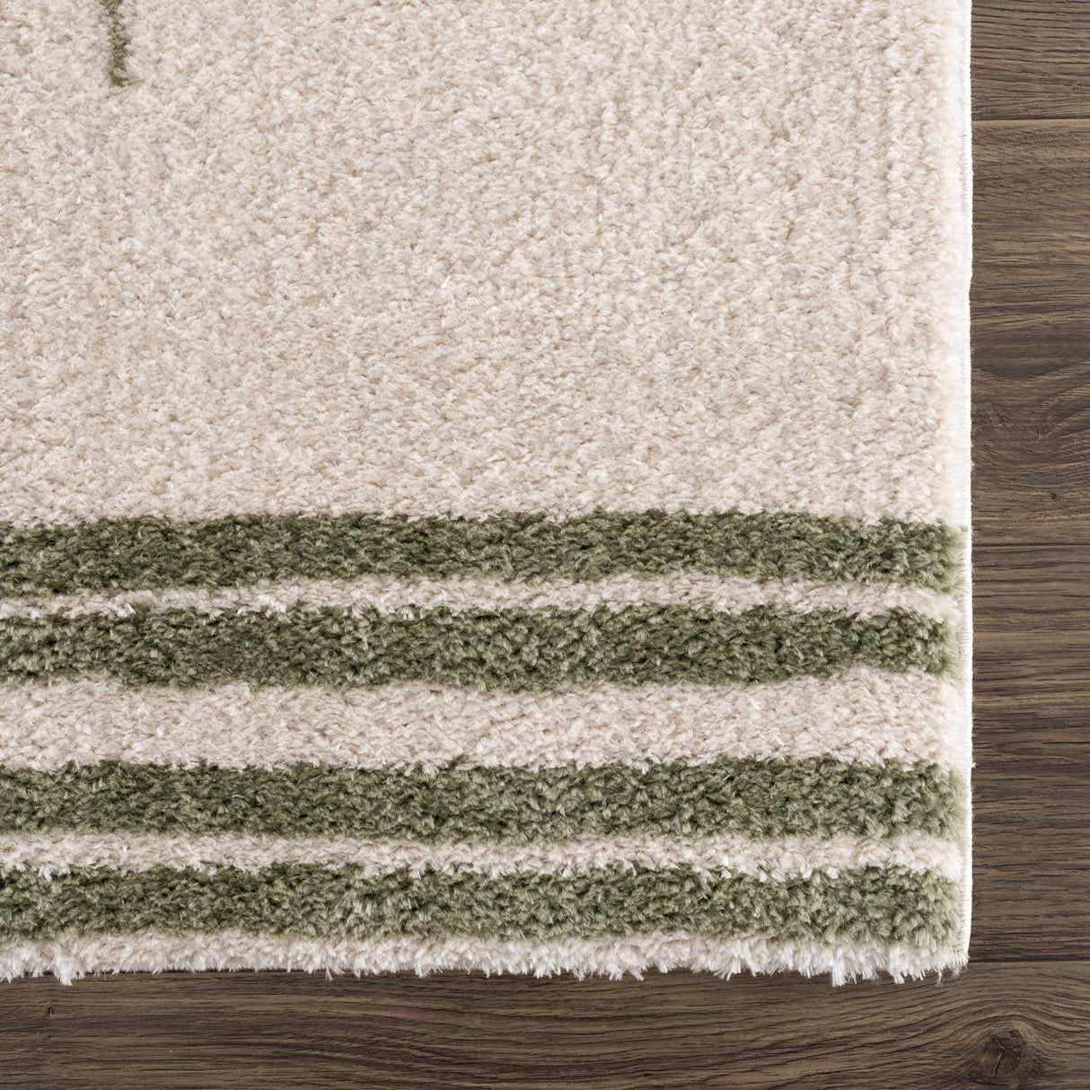Apichu Green Washable Area Rug
