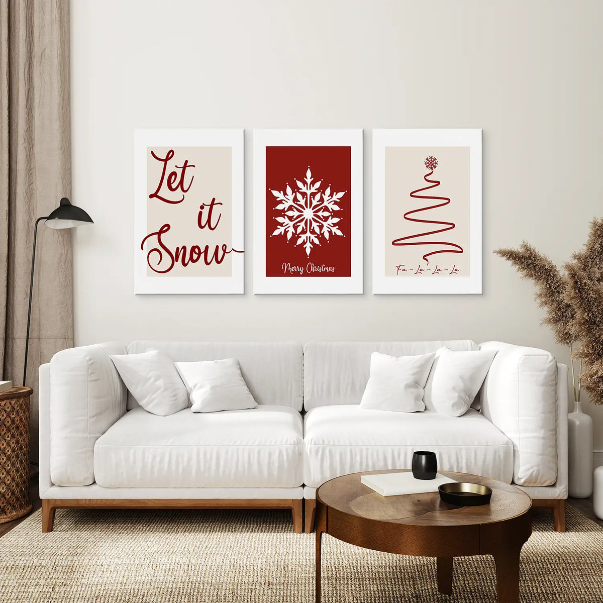 Merry Christmas Minimalist Holiday Decor Poster