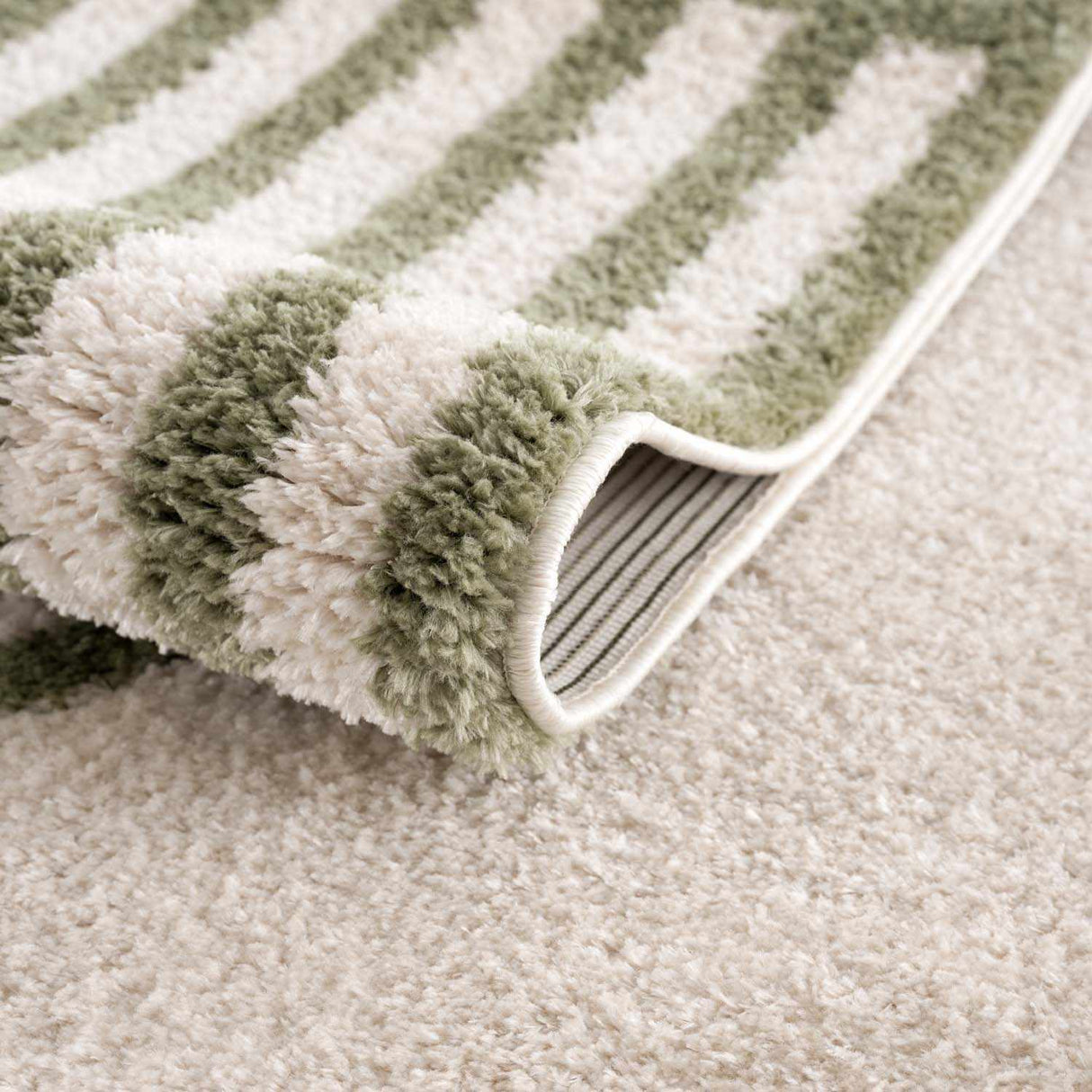 Yasuo Green Washable Area Rug