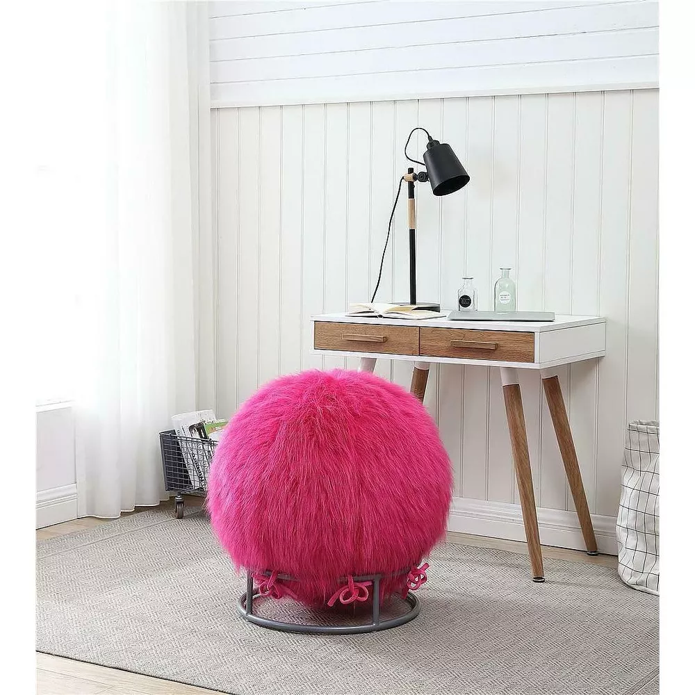 65 Inch Posture Fuzzy Exercise Yoga Ball Chair Set