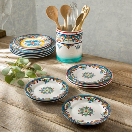 Zanzibar-Appetizer-Plate-Set-–-7.25”-Stoneware-Plates,-Set-of-4-Plates