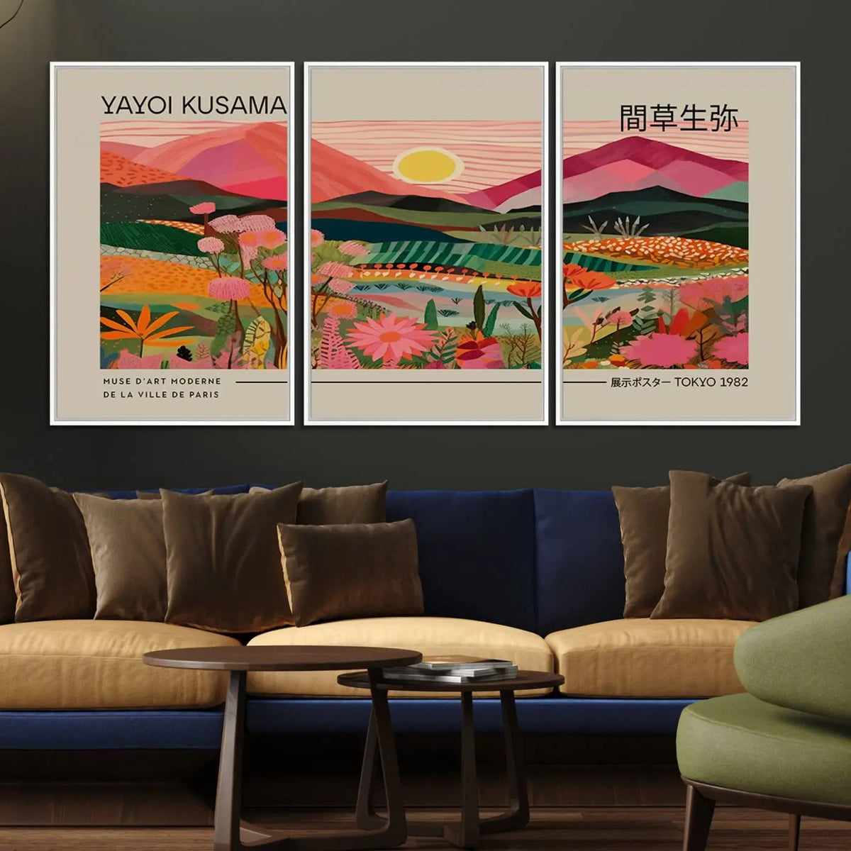 Yayoi Kusama Landscape Wall Art Canvas Print – Vibrant