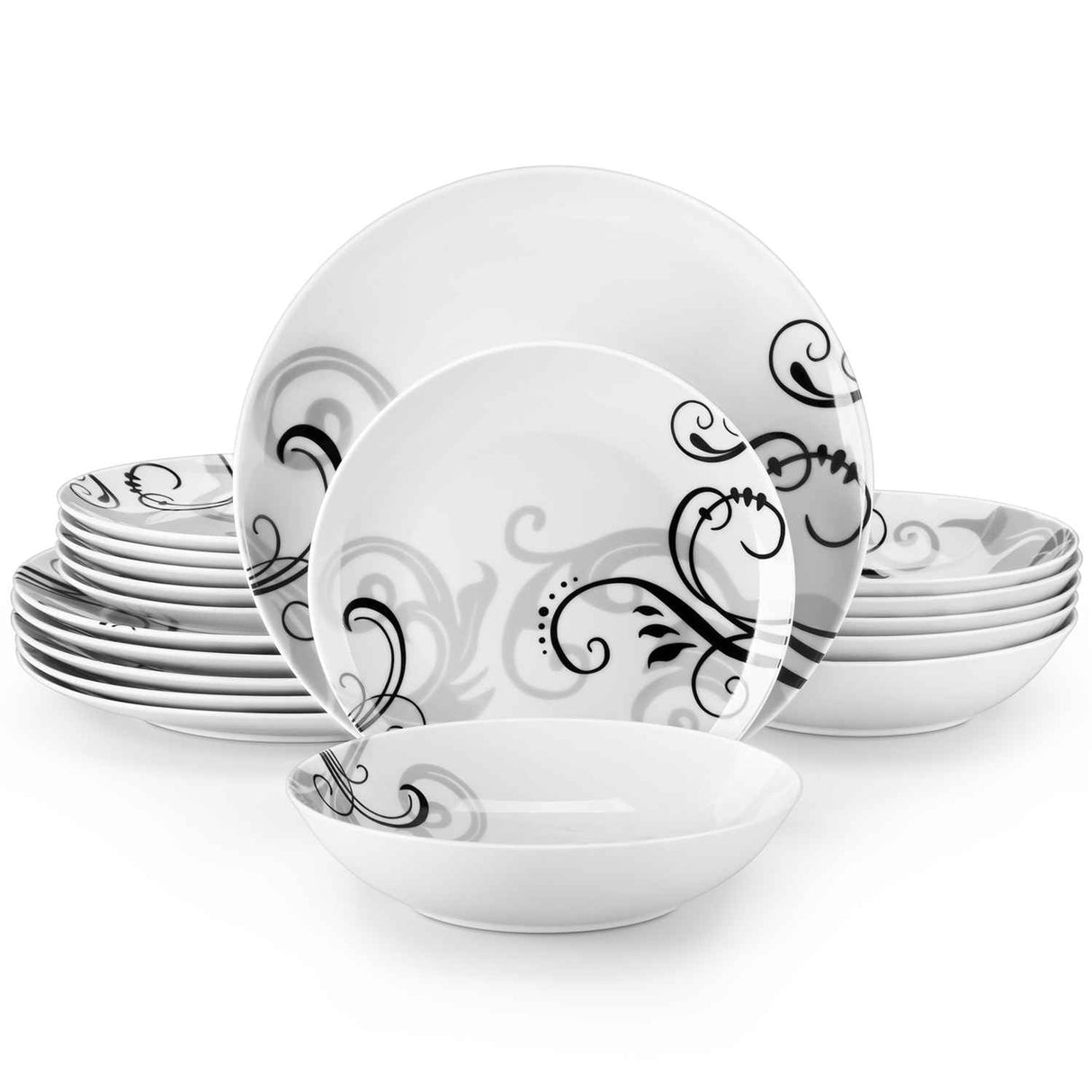 Zoey Round 18 Piece Dinnerware Set