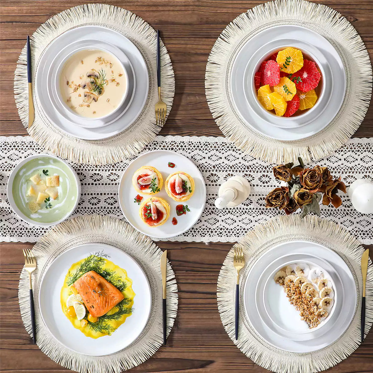 Zora 18 Piece Dinnerware Set