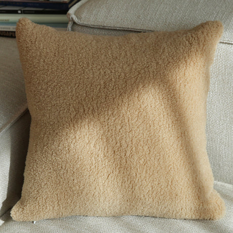18"x18" Teddy Faux Fluffy Solid Color Pillows (With  Insert)