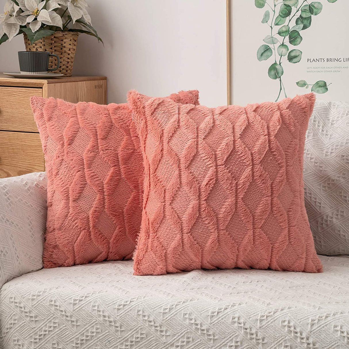 Throw Pillow Covers Wide Variety of Colors (With/Without Insert) options size 18"x18"