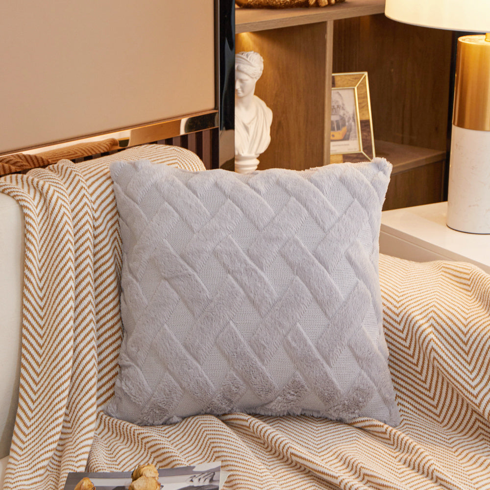Crossline-shaped Plush Throw Pillow (With Insert)