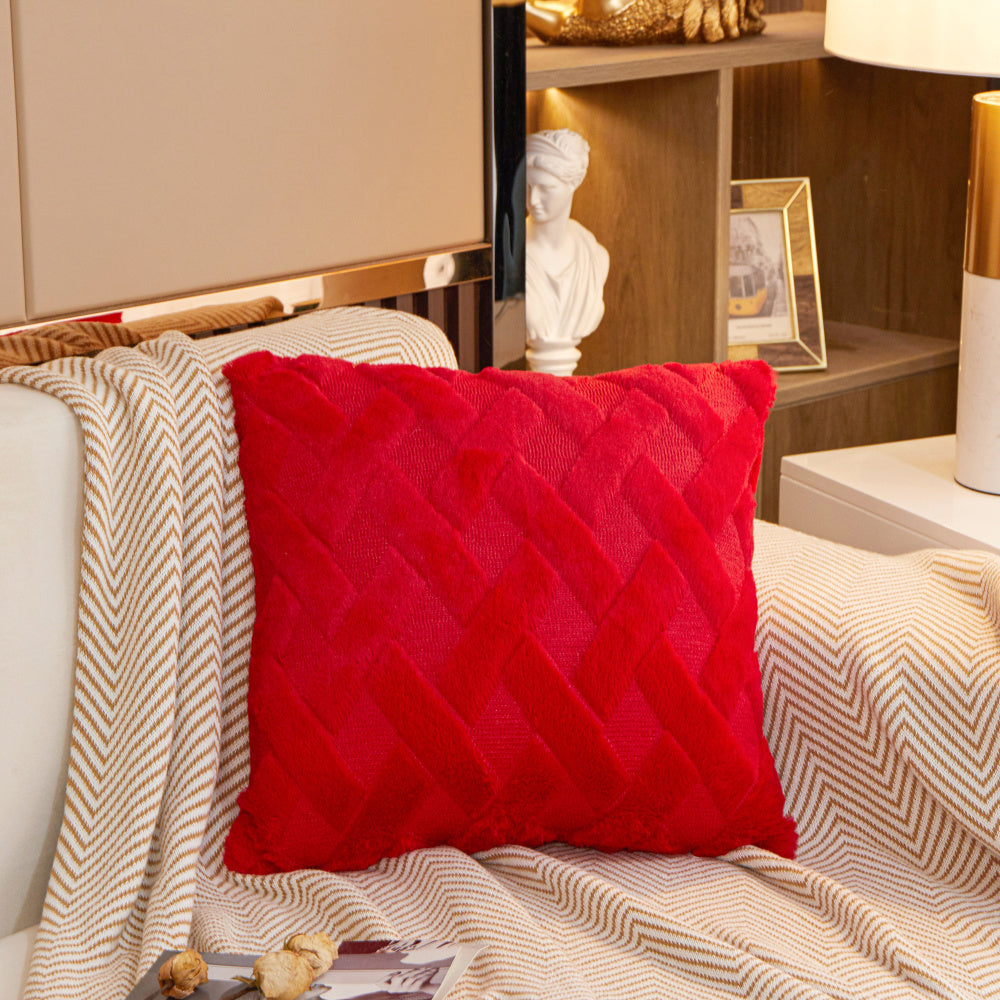 Crossline-shaped Plush Throw Pillow (With Insert)