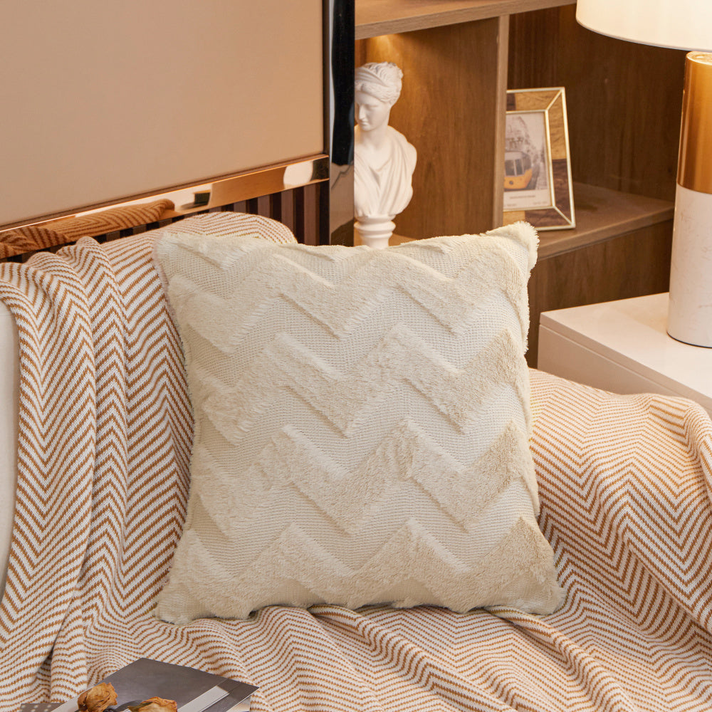 W-shaped Plush Throw Pillow (With Insert)