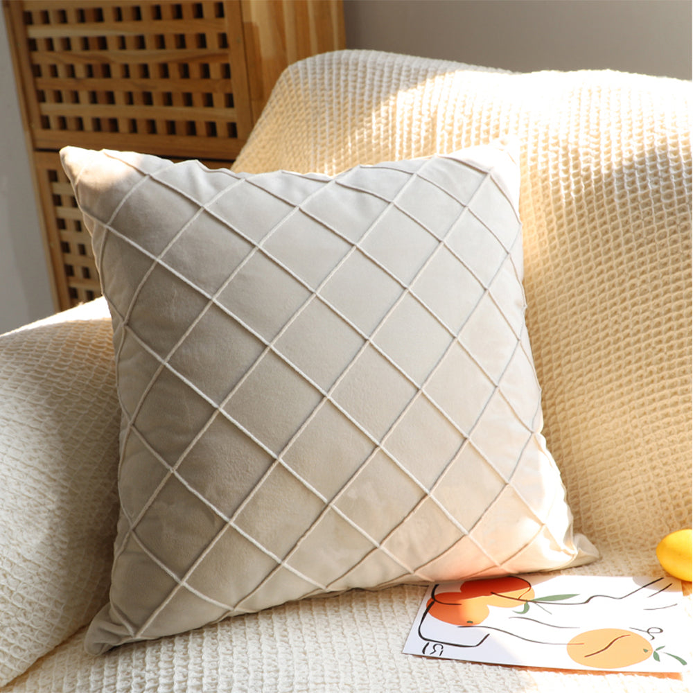 Diamond Cushion Throw Pillows (With Inserts) 18x18 , 12x20 and 20x20 inch pack of 2 throw pillows