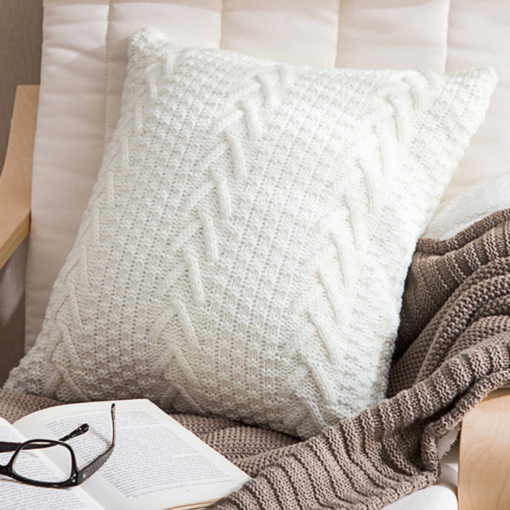 Knitted Cozy Home Decoration Throw Pillow pack of 1
