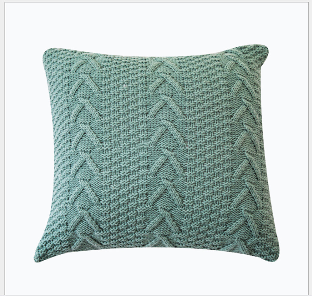 Knitted Cozy Home Decoration Throw Pillow cover 18"x18"