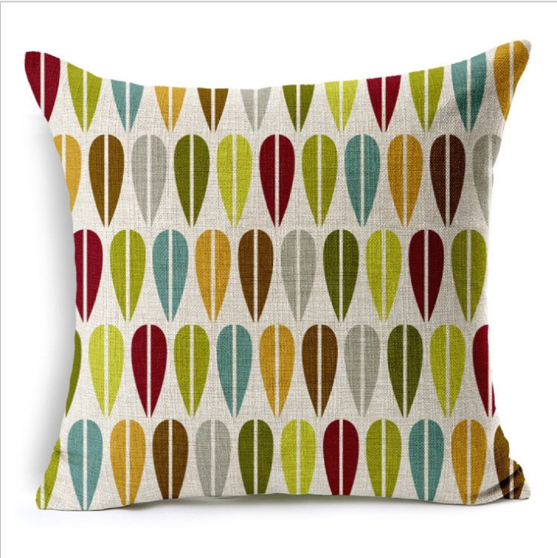 Set of 2 Square Geometric Pattern Throw Pillow (With 450g Inserts) size 18"x18"