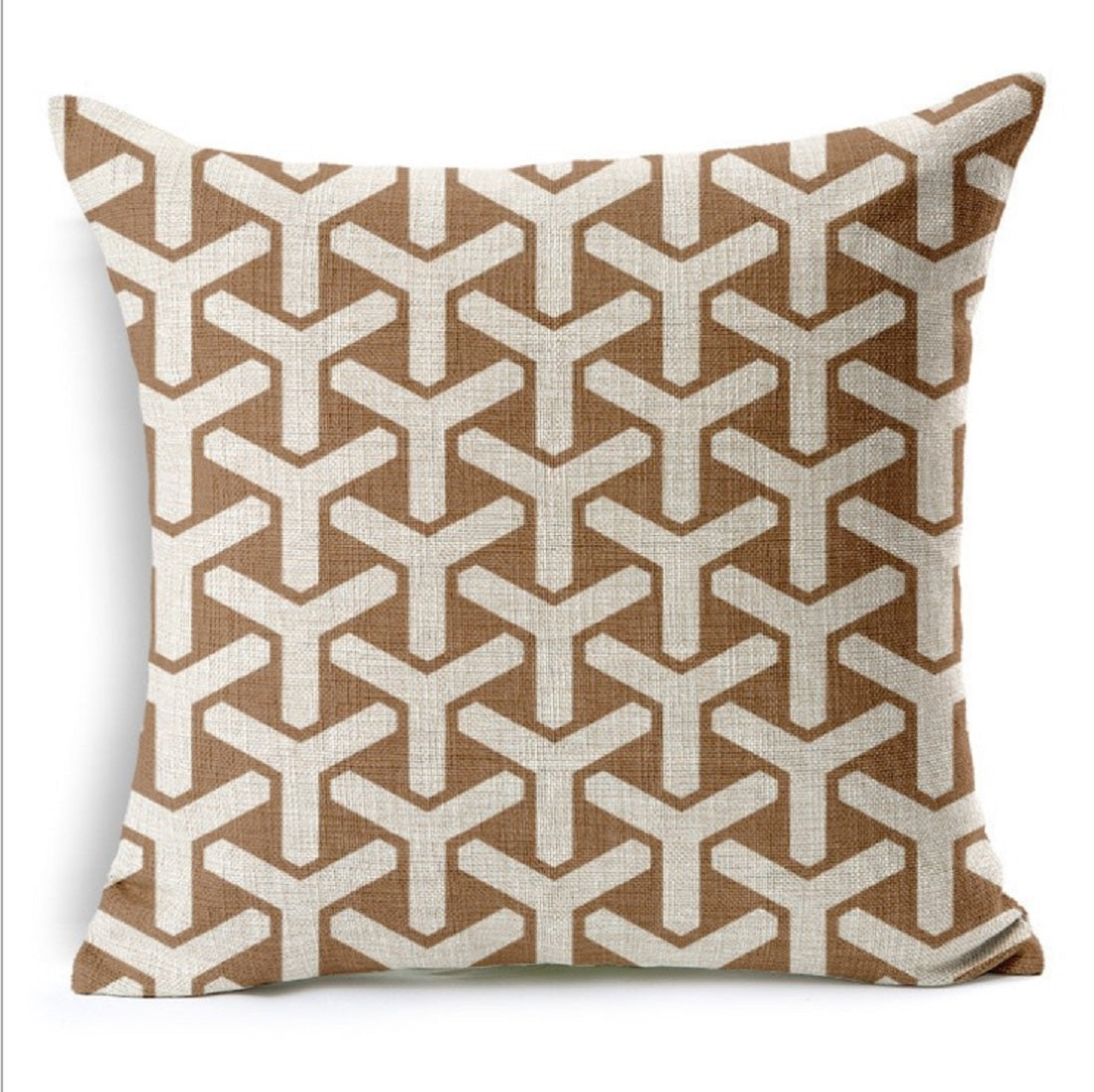 Set of 2 Square Geometric Pattern Throw Pillow (With 450g Inserts) size 18"x18"