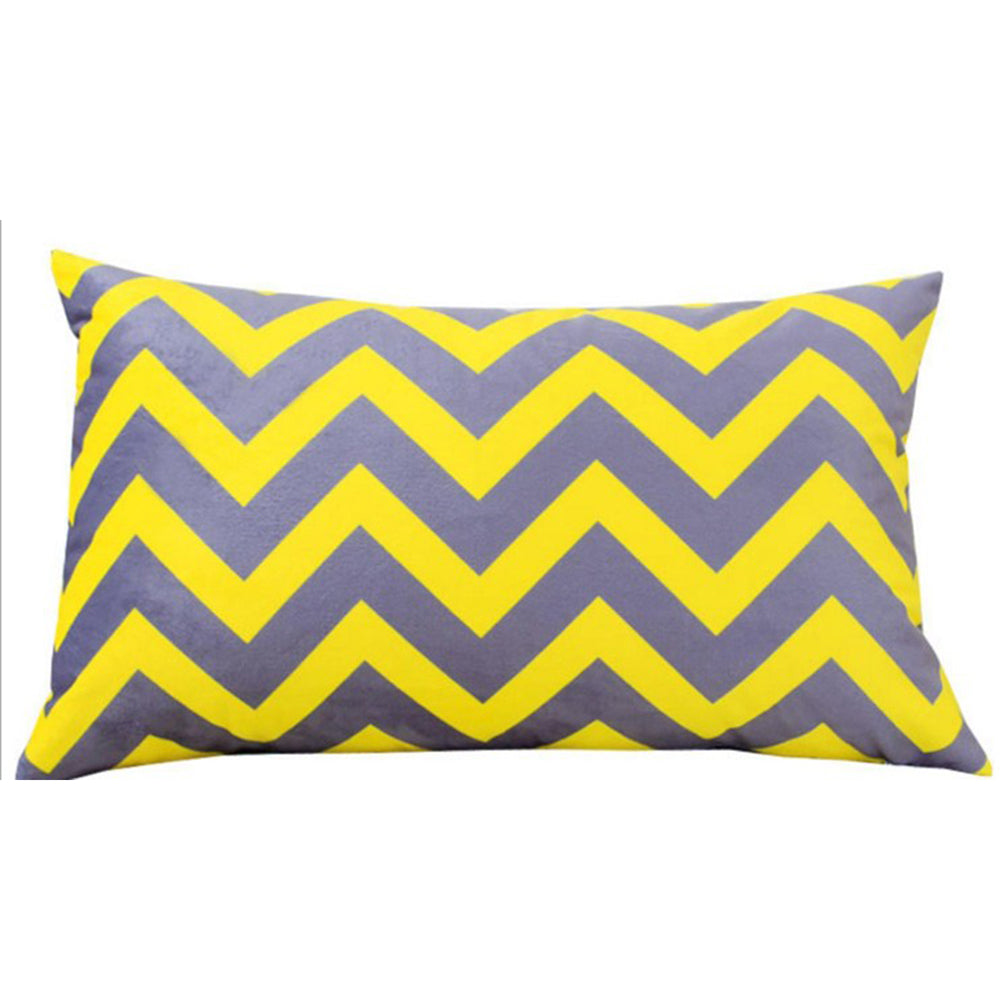 Pack of 2 Geometric Polyester Blend Lumbar Throw Pillow covers size 12"x20" (Covers Only)