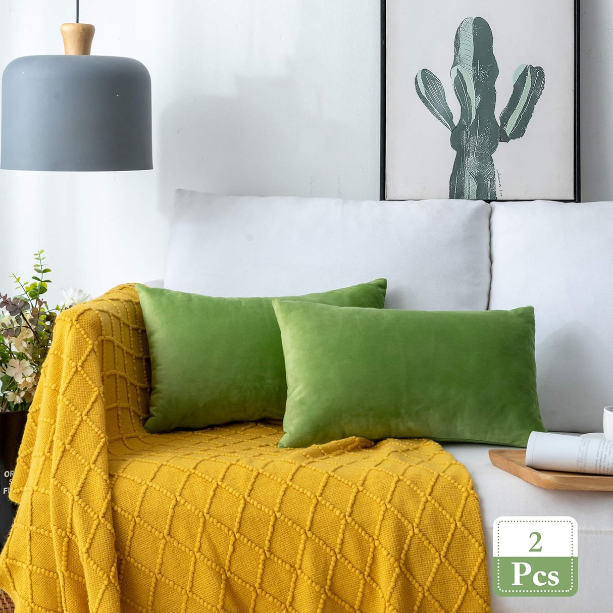 12"x20" luxury velvet lumbar support throw pillow 7 vibrant colors with 330g insert included 1pc