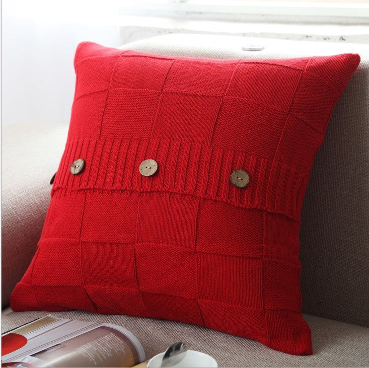 18"x18" Quilted Button Throw Pillow | 9 Bold & Neutral Color Options + Insert Sizes
