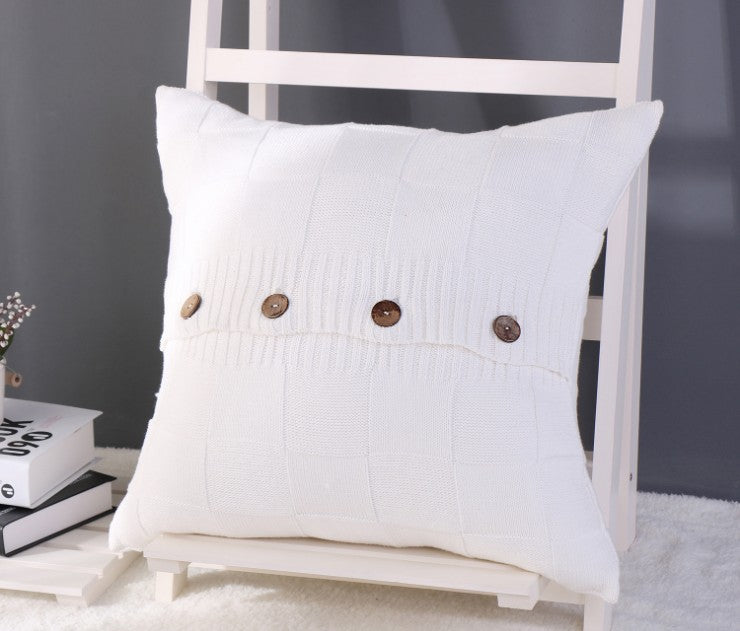 18"x18" Quilted Button Throw Pillow | 9 Bold & Neutral Color Options + Insert Sizes