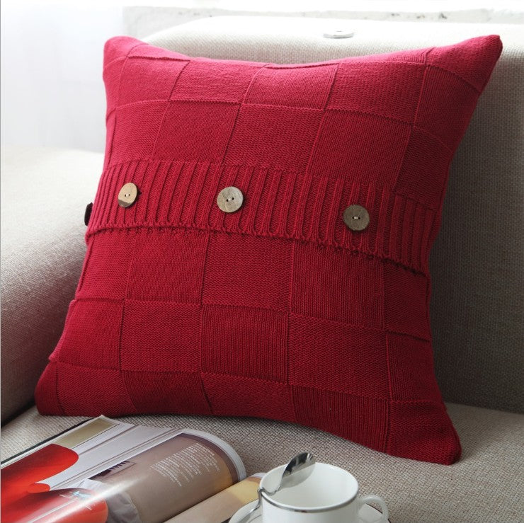 Knitted Cozy Home Decoration Throw Pillow pack of 1