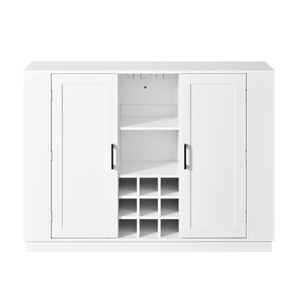 U-Style 47.2" Counter Height Table with Foldable Top & Power Outlet