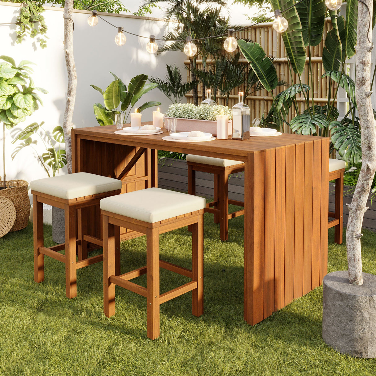 5 Piece Outdoor Bar Set