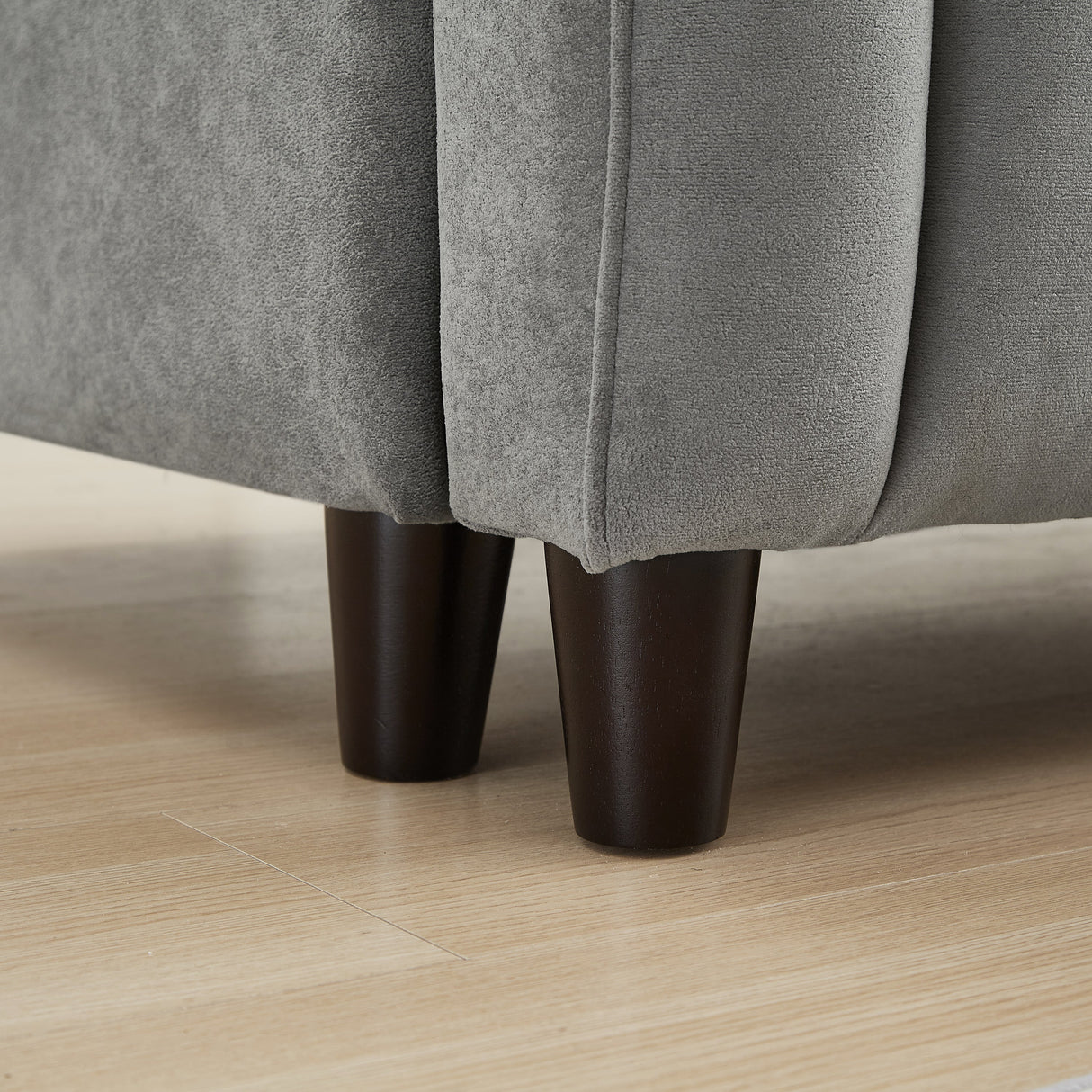 83'' Futon Sofa Bed with Polyester Fabric and Adjustable Backrest