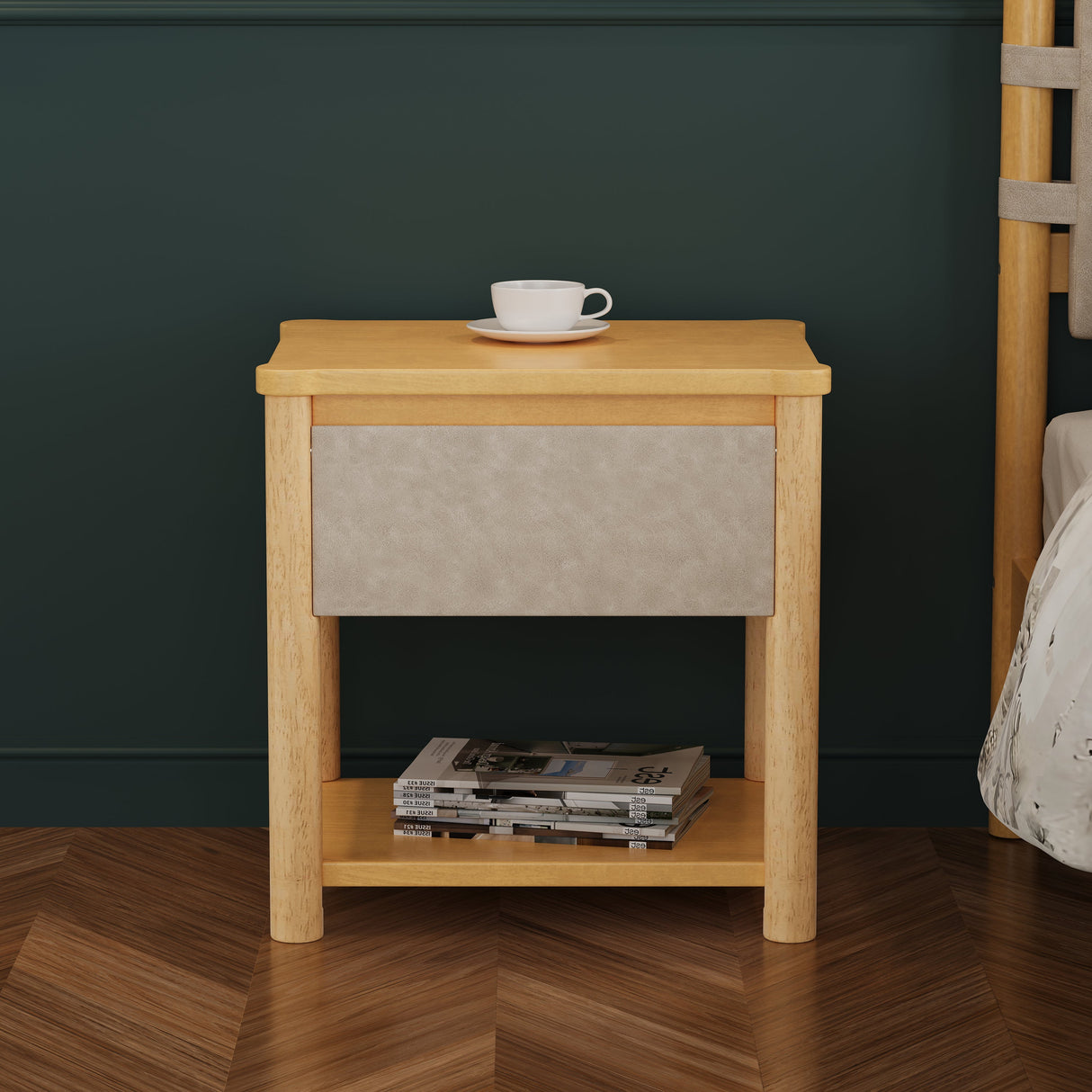 Wood Nightstand Set of 2